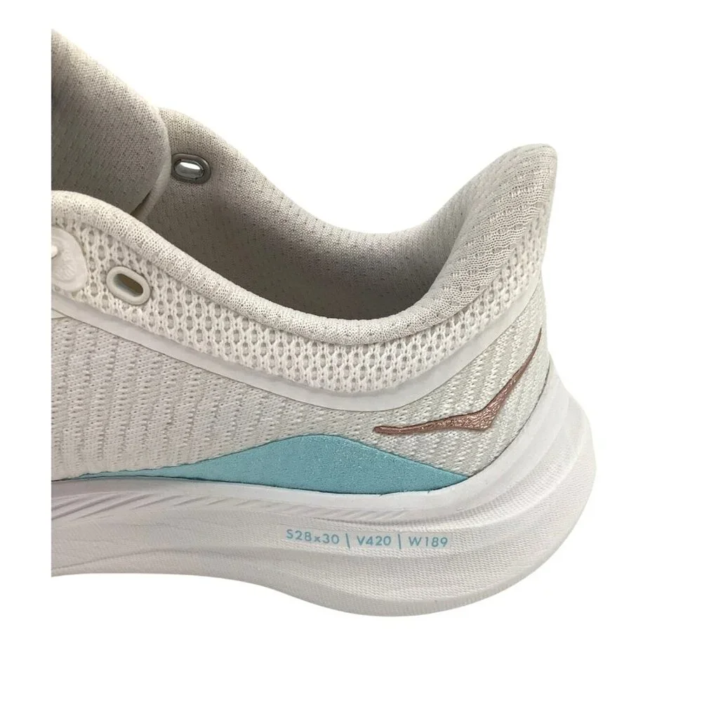 Hoka Womens Solimar Running Shoes Size 7.5 White & Blue Mesh Lightweight - Picture 6 of 9